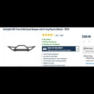 Smittybilt SRC Front Grill Guard Bumper